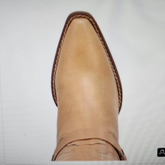 Dingo Leather "Heaven to Betsy Boots. Natural Cream. Host Pick. NIB. Size 10 - Picture 5 of 11